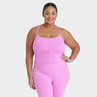 Women's Slim Fit Shrunken Rib Tank Top - Universal Thread™ Pink S