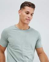 Thumbnail for your product : Jack and Jones Originals Longline T-Shirt With Raw Hem Details And Raglan Sleeve