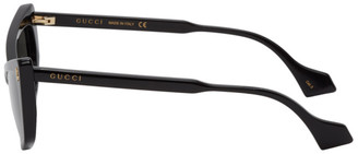 Gucci Black Exaggerated Cat Eye Sunglasses
