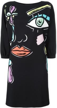 Moschino Boutique abstract face dress