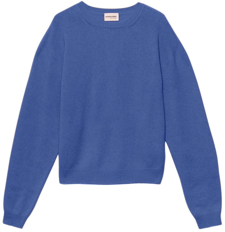 cornflower blue sweater