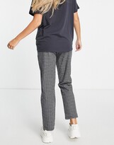 Thumbnail for your product : ASOS Maternity ASOS DESIGN Maternity chino trouser in navy blue check