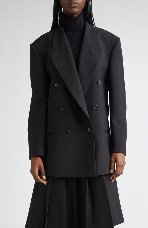 Michael Kors Collection Shawn Double Breasted Virgin Wool Blazer