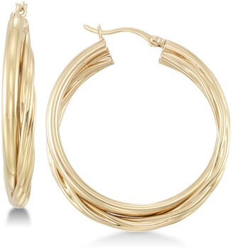 Simone I. Smith Double Twisted Hoop Earrings in 18k Gold over Sterling Silver