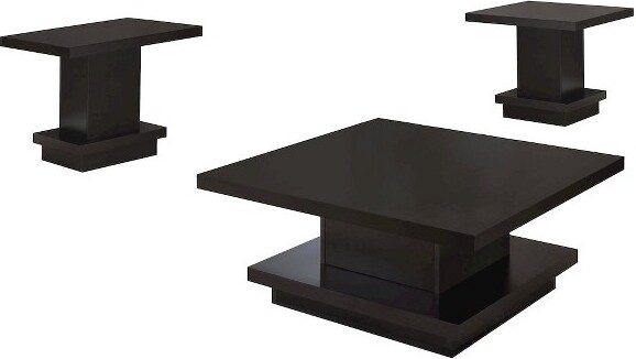 Coaster CoasterReston3-pieceSquareCoffeeandEndTableSetCappuccino