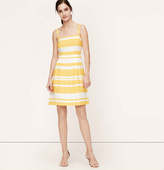 Thumbnail for your product : LOFT Petite Paintbrush Stripe Pleated Dress