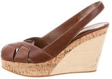 Thumbnail for your product : Jil Sander Leather Wedge Sandals