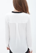 Thumbnail for your product : Forever 21 Contrast Trim Chiffon Blouse