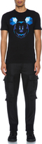 Thumbnail for your product : Neil Barrett Tight Crew Neck Mickey Print Cotton-Blend Tee in Black & Primary