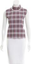 Thumbnail for your product : Celine Sleeveless Plaid Top