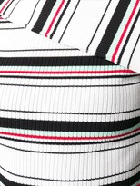 Thumbnail for your product : MSGM Foldover-Neck Striped Jumper