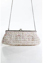 Thumbnail for your product : Moyna ANTHROPOLOGIE Light Pink Flower Beaded Chin Strap Clutch Handbag