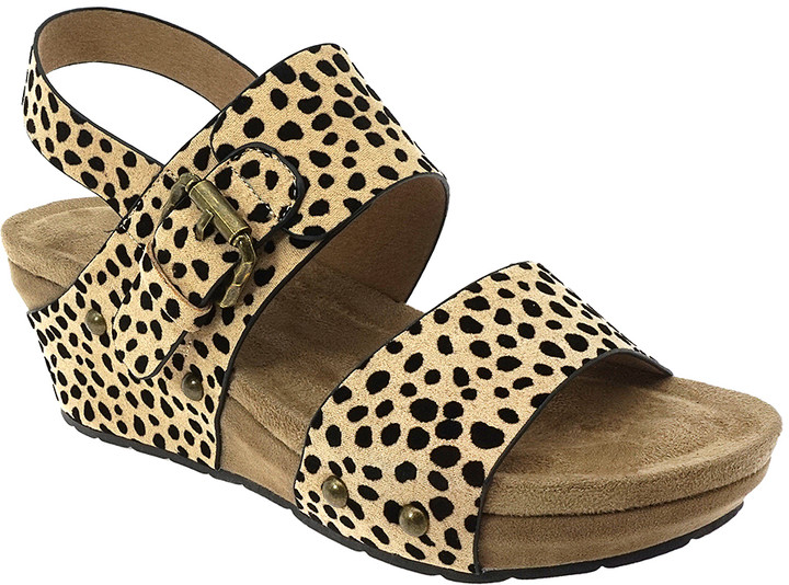 cheetah wedge sandals