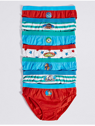 Marks and Spencer Pure Cotton DisneyTM Briefs (18 Months - 8 Years)