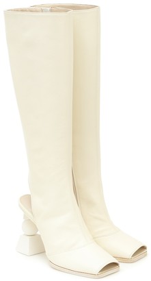 Jacquemus Les Bottes Olive leather knee-high boots - ShopStyle