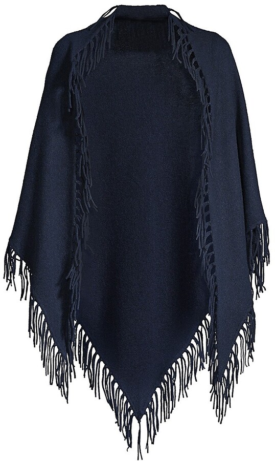 Minnie Rose Cashmere Fringe Wrap 