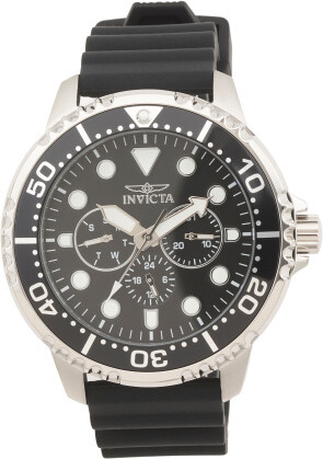 TJMAXX Men's Pro Diver 48Mm Stainless Steel Black Dial Watch