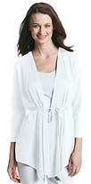 Thumbnail for your product : Joan Vass Tie Belt Open Front Cardigan