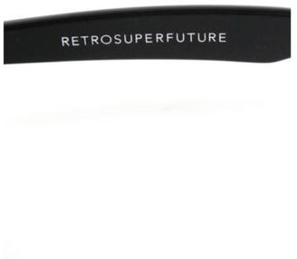 RetroSuperFuture RETRO SUPER FUTURE Black Plastic Frame Black Lens Flat Top Sunglasses
