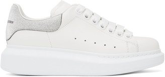 silver alexander mcqueen trainers