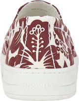 Thumbnail for your product : Prada Linea Rossa Hibiscus Slip-On Sneakers