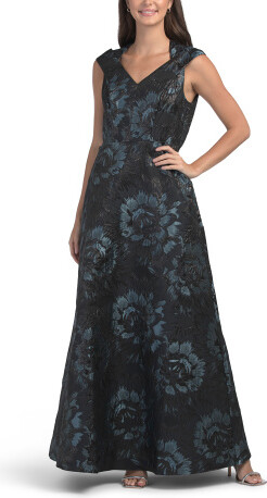 Isabetta Jacquard Gown for Women | Polyester/Metal