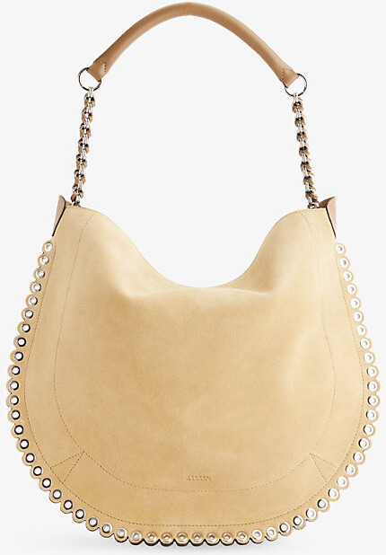Isabel Marant Womens Sand Oskan Hobo Soft Suede Bag