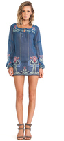 Thumbnail for your product : Anna Sui Serpentine Border Print Long Sleeve Dress