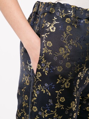 Marni Flower Jacquard Cropped Trousers