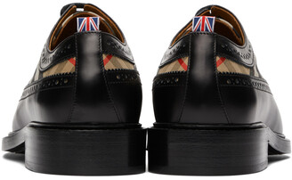 Burberry Black Leather Check Brogues