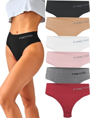 CuteByte 10 Pack Womens Cotton Underwear Sexy Stretch V-Waist Ladies Panties  Low Rise Cotton Cheeky Hipster S-XXL