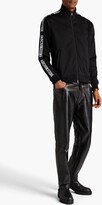 Thumbnail for your product : Moschino Jacquard-trimmed satin-jersey zip-up track jacket
