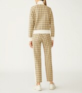 Thumbnail for your product : Tory Burch Yarn-Dyed Double Knit Track Pants | Beige Groove Plaid | L