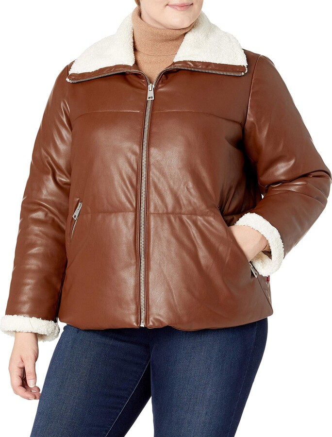 Men's Clothing Clothing, Shoes & Accessories Coats, Jackets & Vests Details  about Levi's Women's The Breanna Smooth Lamb Faux Leather Puffer Jacket