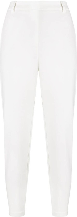 white high waisted skinny trousers