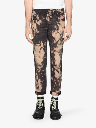 Gucci Bleached denim tapered pant