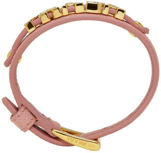 Prada Pink Saffiano Bracelet