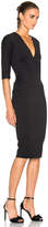 Thumbnail for your product : Victoria Beckham Microbrush Short Sleeve Fitted Dress