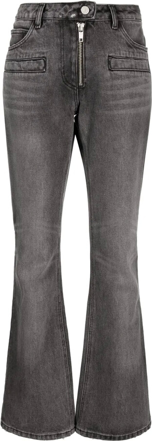 Courreges Mid-Rise Cotton Flare Jeans