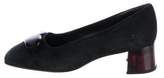 Thumbnail for your product : Moschino Suede Square-Toe Pumps