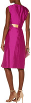 Thumbnail for your product : Raoul Raine Printed Twill-Paneled Wool And Silk-Blend Dress