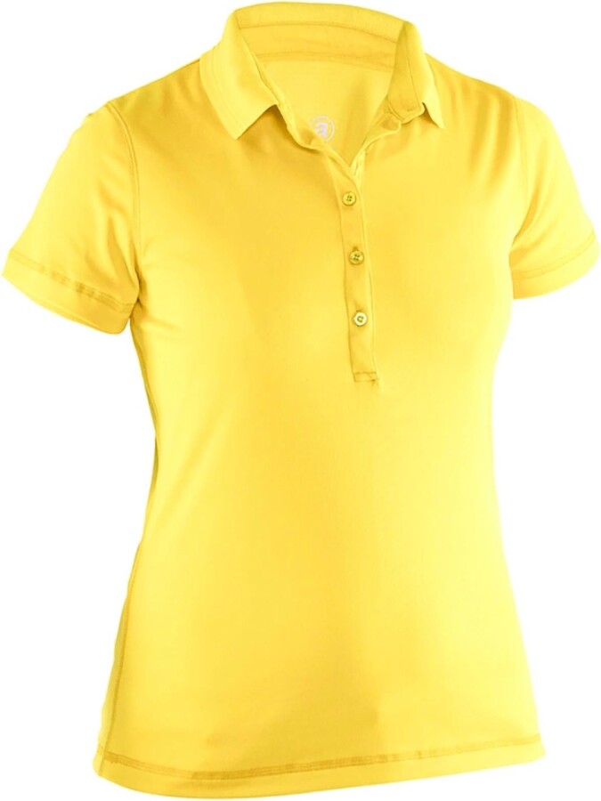 Abacus Sportswear US Ladies Clark Short Sleeve Polo Shirt In Yellow