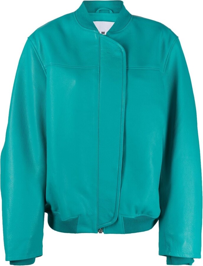 REMAIN Leather Oversized Bomber Jacket ShopStyle