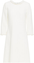 Thumbnail for your product : Goat Erin Braid-trimmed Wool-crepe Mini Dress