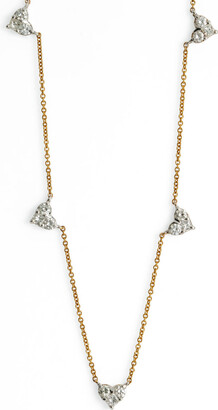 Shay Five Mini Diamond Heart Rose Gold Necklace