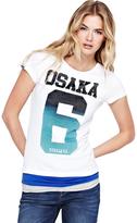 Thumbnail for your product : Superdry Osaka Flock Blend Tomboy Tee - Optic