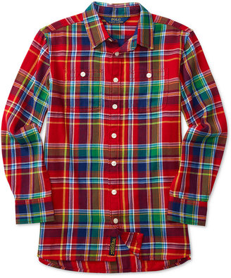 Ralph Lauren Plaid Flannel Shirt, Big Girls (7-16)