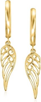 Ross-Simons Ross-SimonsItalian14ktYellowGoldAngelWingDropEarrings