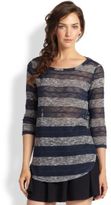 Thumbnail for your product : Splendid Sheer Striped Sweater