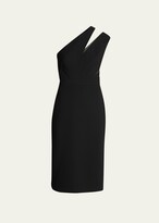 Thumbnail for your product : Pamella Roland One-Shoulder Cutout Sheath Midi Dress